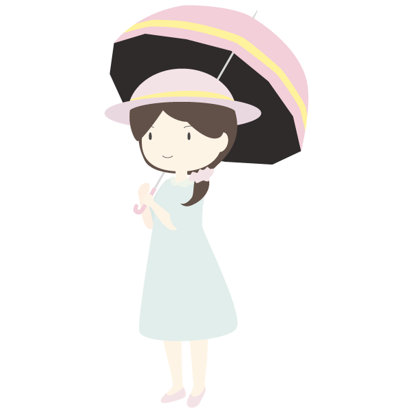 日傘を差す女性