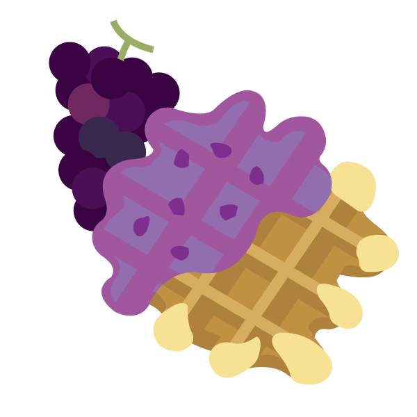 ぶどうワッフル