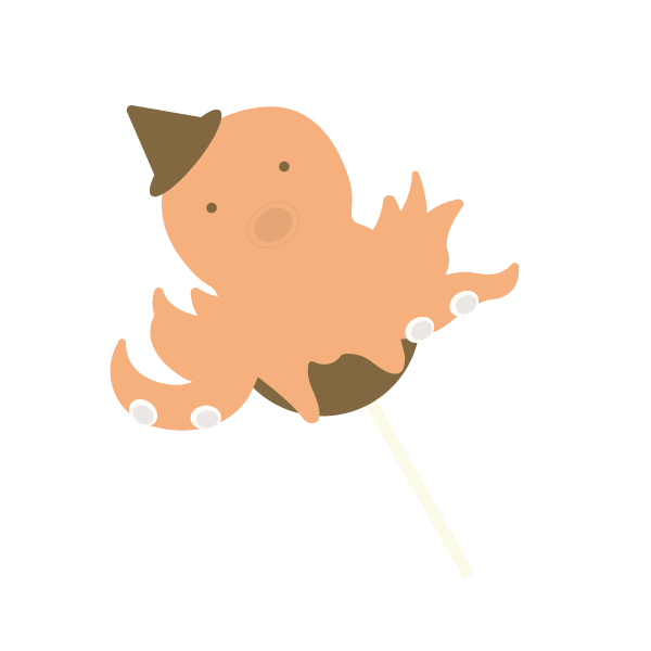 魔法使いタコのチョコロリポップ