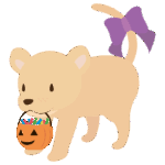 お菓子を貰う子ライオン