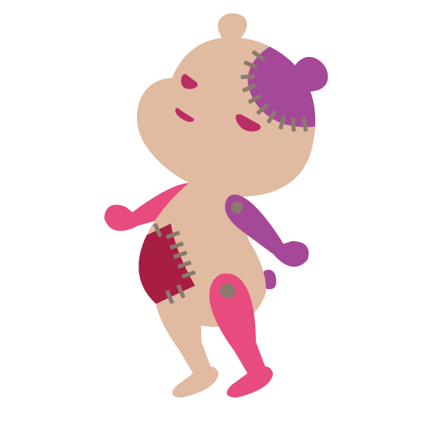 パッチワークくま