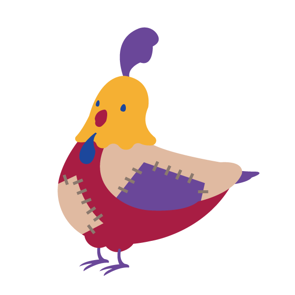 パッチワークにわとり