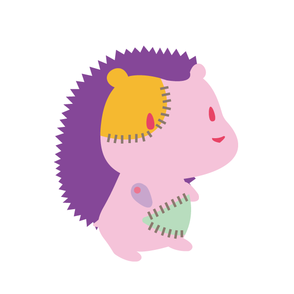 パッチワークハリネズミ