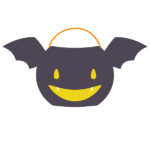 コウモリのハロウィンバケツ