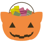 猫のジャックランタンのハロウィンバケツ