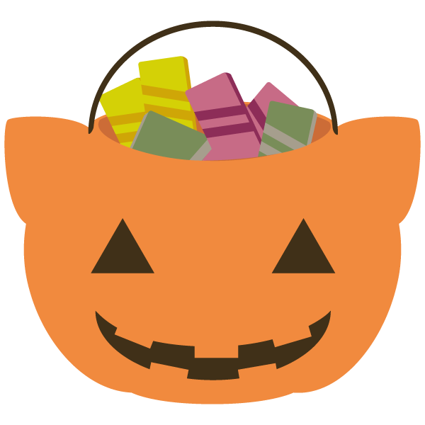 猫のジャックランタンのハロウィンバケツ