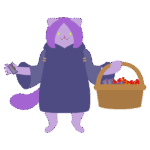 お菓子を配る猫獣人