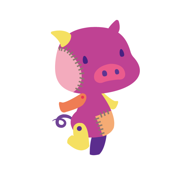 パッチワークブタ