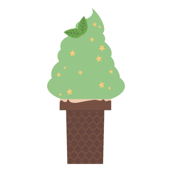 ミントソフトクリーム(クリスマスツリー)