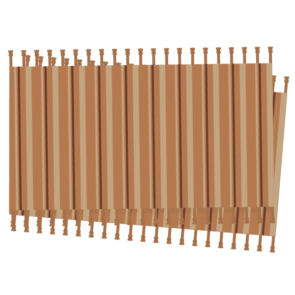 ストライプの膝掛け