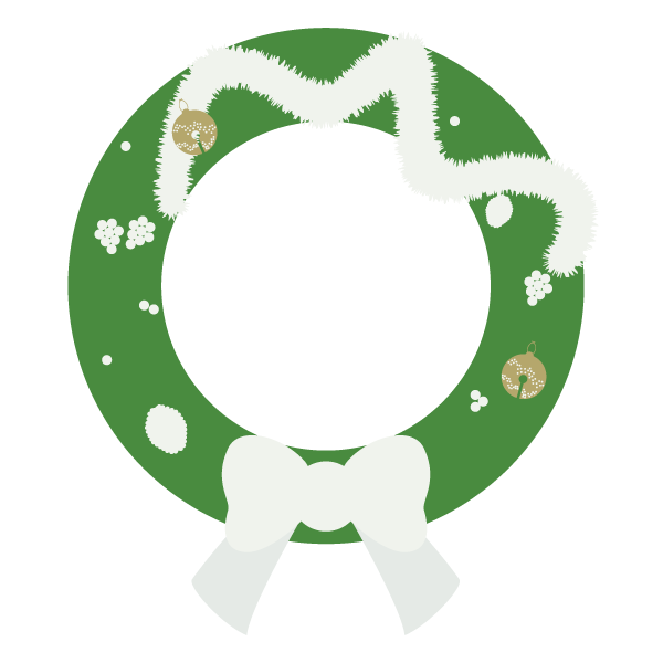 ホワイトクリスマスリース