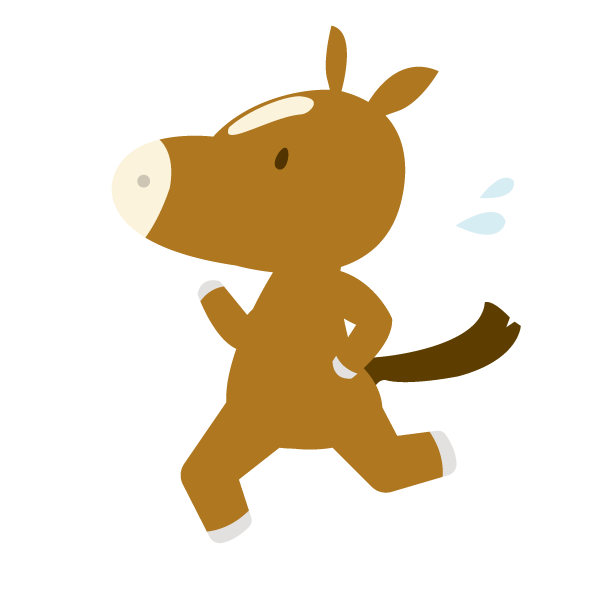 走るうま