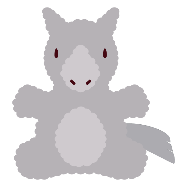 午（馬）のあみぐるみ（グレー毛）