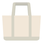 よこ型トートバッグ(白)