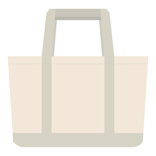 よこ型トートバッグ（白）