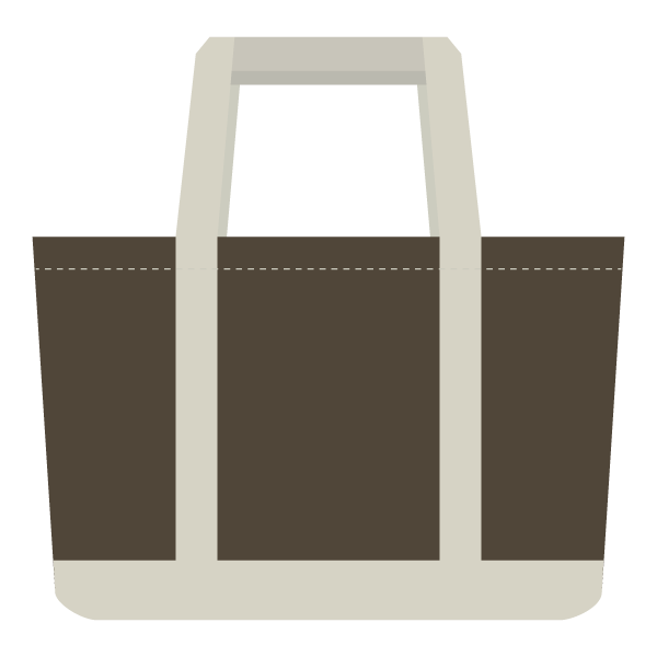 よこ型トートバッグ（黒）