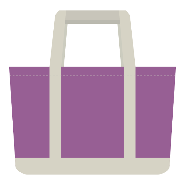 よこ型トートバッグ（紫）