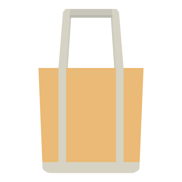 たて型トートバッグ（黄）