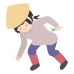 田植えをする女性