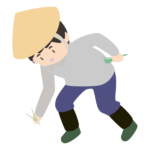 田植えをする男性