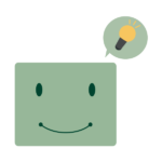 緑のひらめく四角