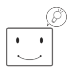 ひらめく四角_線