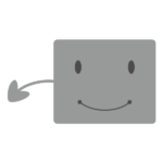 左下を指す四角