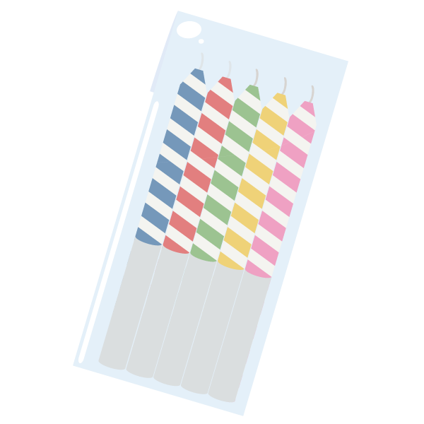 ストライプキャンドルのパッケージ