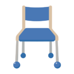 幼稚園の椅子（青）