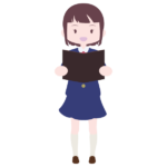 新入生代表挨拶をする女子小学生