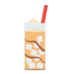 カラメルソース掛けパンプキンカフェラテ（アイス）