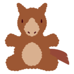 うまのあみぐるみ（茶色の毛）